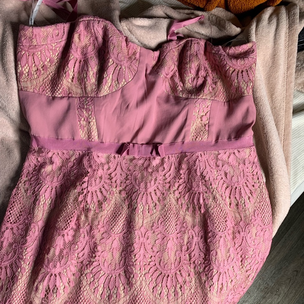 Beautiful lace pink dress